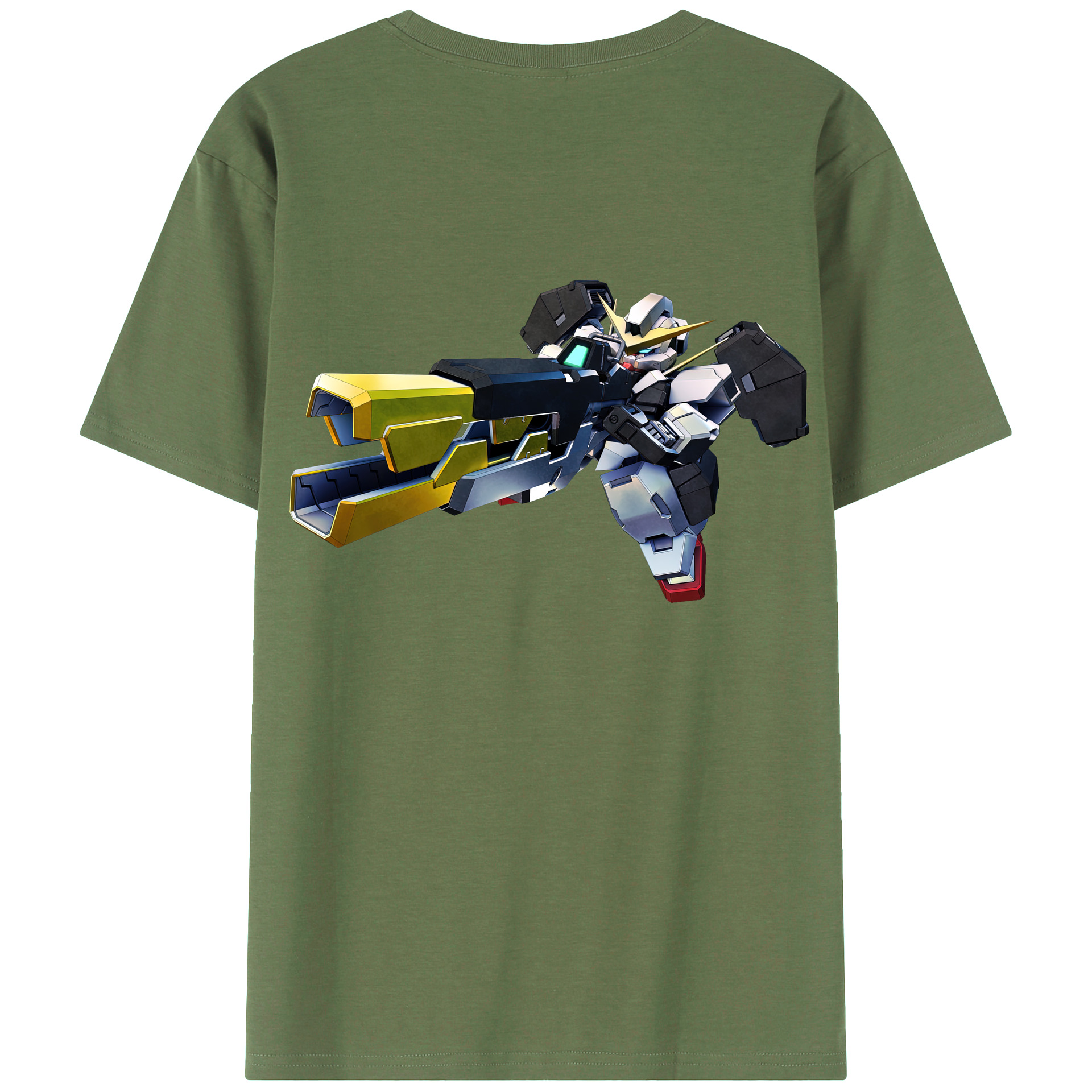 （画像用） 機動戦士ガンダム Mobile Suit Gundam 綿100％ メンズ半袖Tシャツ（バックプリント） 通気性